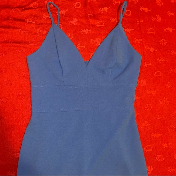 Express spaghetti strap fitted dress blue size small - Picture 9 of 10